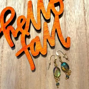 👋 3 x $15👋 gold plated green earrings